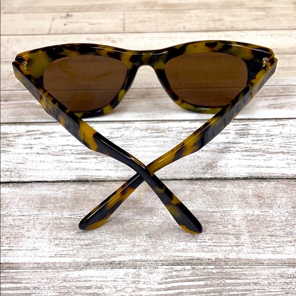 New Men’s KOMONO Brown Tan tortoise Sunglasses rectangular - Picture 8 of 15